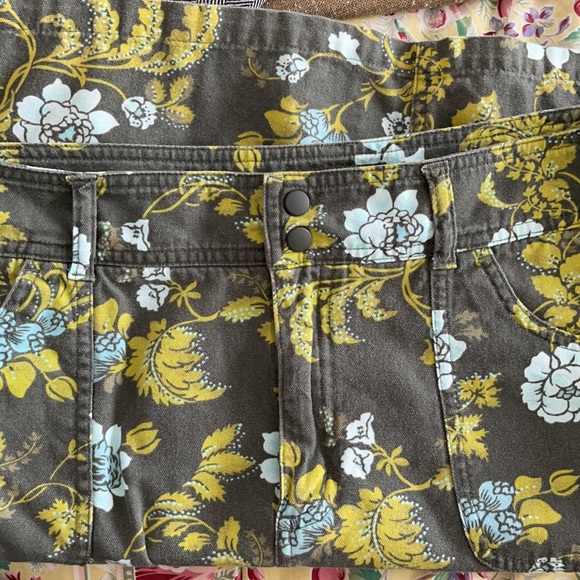 Vintage Eddie Bauer floral jean mini skirt - Picture 7 of 11